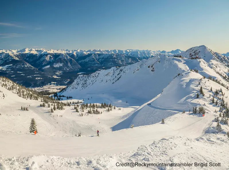 view atop Kicking Horse ski area