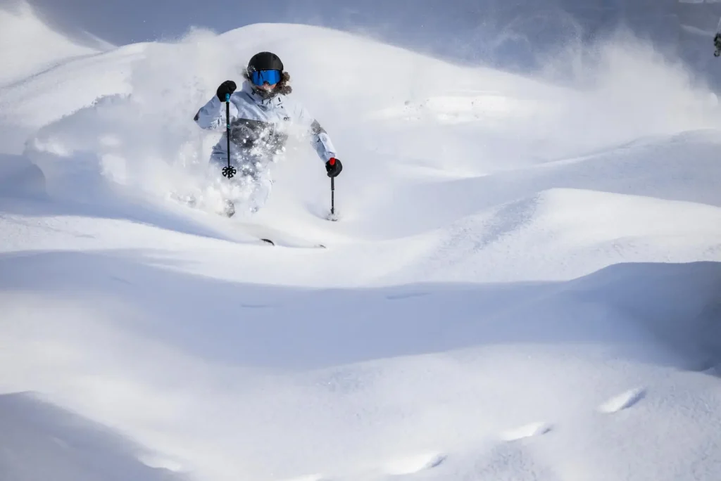 skiing fresh powder in Revelstoke