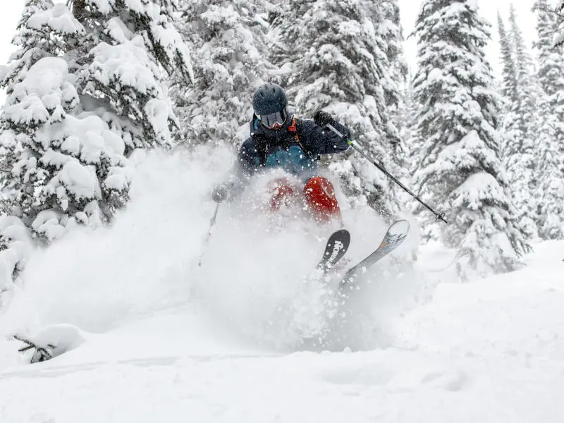 Nigel skiing some deep powder